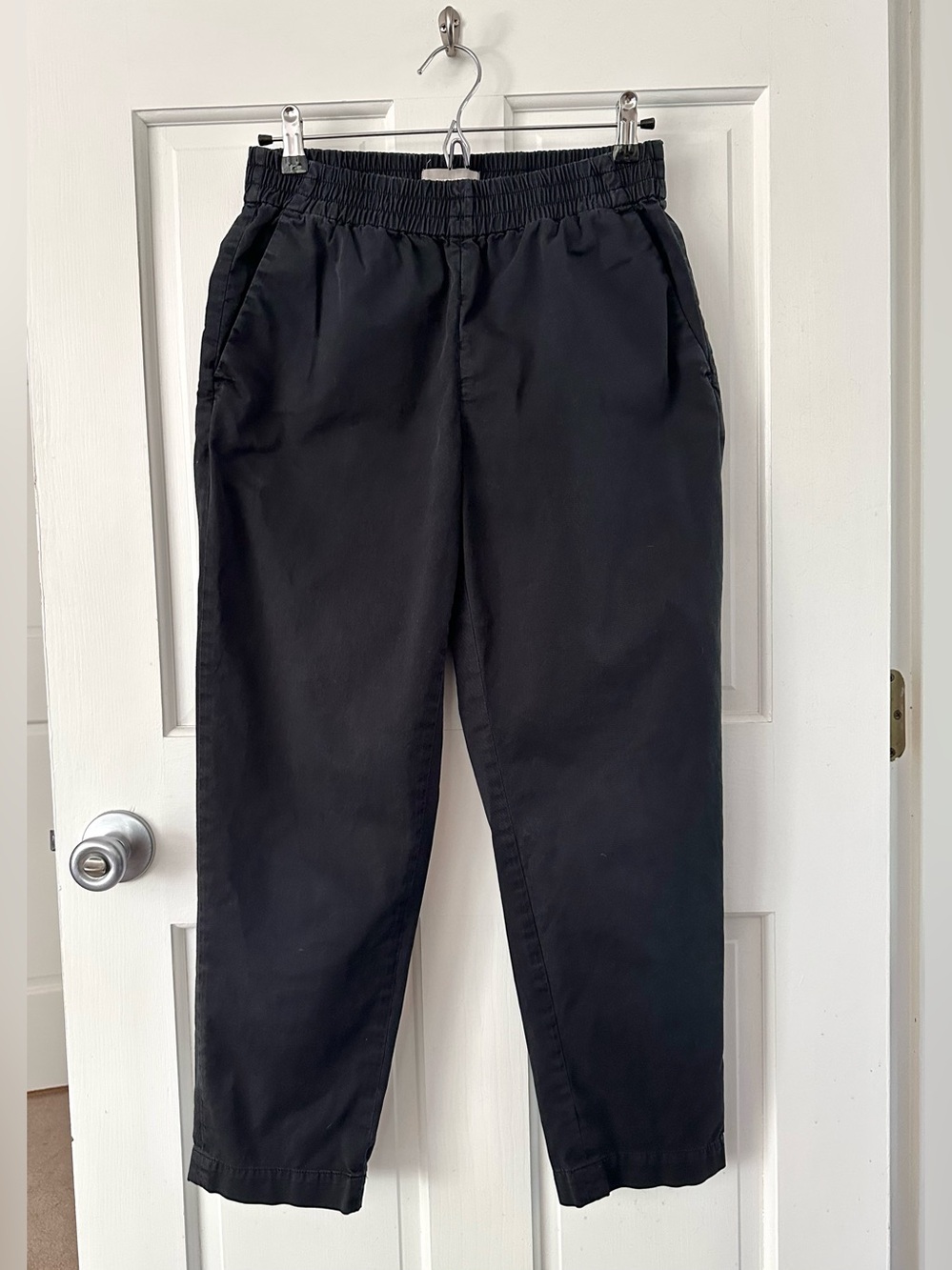 EVERLANE The Easy Chino Pant High Rise Ankle Tapered Leg Washed Black Size 2